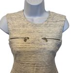 Banana Republic  EUC Cream Grey Heather Zipper Pocket Mini Dress Tunic Sz 0P Photo 2