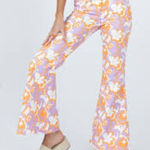 Princess Polly  retro print flare jeans women’s size 2‎ multicolor funky casual Photo 0