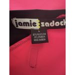 Jamie Sadock Shirt Size L Hot Pink & Black Mesh Sleeve Zip Shoulder Golf Tennis Size L Photo 7