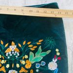 Simplee Boho Green Corduroy Embroidered High Waist Zippered Mini Skirt Cute L Size L Photo 3