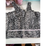 Rebecca Taylor Black White Abstract Print V Neck Pleated Drop Waist Dress Size 2 Photo 5