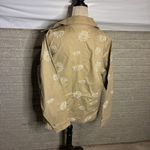 Driftwood  Daisy Embroidered Utility Jacket Khaki Tan Women's Size Medium Photo 3