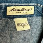 Eddie Bauer Women’s Sz 8 Blue Jean Denim Side Button Maxi Skirt Modest Normcore Photo 4