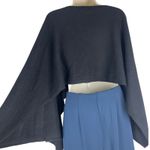 Henri Bendel 100% Cashmere Boatneck T Cape Sweater Black One Size Photo 6