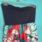 Roxy Mini Strapless Bandeau Floral Summer Casual Small Photo 1