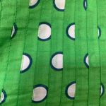 J.Crew Skirt Bright Green Pleated Cream Navy Polka Dots Retro Style Drop Waist Photo 7