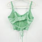 Colsie Womens Coquette Eyelet Corset Bralette Crop Top Size 2X Mint Green Photo 11