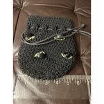 Saks 5th Avenue Vintage Saks Fifth Avenue Black Woven Drawstring Evening Bag Made in Italy Photo 6