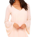 Lulu’s Far Wanderings Peach Long Sleeve Shift Dress Orange Size XS Photo 0