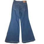 Levi's  size 29 Ribcage bell dark wash denim jeans raw hem flare retro Photo 1