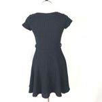 Gracia Womens Fit & Flare Skater Dress Size S Blue Knit Minimalist Preppy Office Photo 6