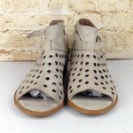 Musse & Cloud Anthro Leather Studded Peep Toe Ankle Booties Size 40 US 9 Rock Photo 1