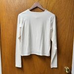 SKIMS  Vintage Cropped Long Sleeve Pullover Top Round Neck Stretchy White 3X Photo 11