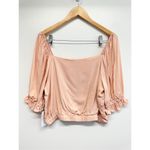 1. State 1.‎ State Square Neck Puff Sleeve Size Large Cropped Top Spanish Villa NWT Photo 2