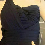 Laundry by Shelli Segal Little Navy Blue Stretch Midi Dress size 10 Photo 2