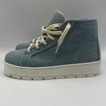 ZARA Denim High Top Platform Sneakers Women’s Size 37 Photo 3