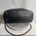 Source Unknown Black Woven Tote Bag Braided Shoulder Strap Gold Tone Hardware Large Photo 4