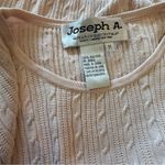 Joseph A Vintage . cable knit Sweater Sleeveless Top Size Medium 100% Silk Photo 3