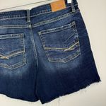 BKE  Womens High Rise Shorts Sz 31 Dark Wash Raw Hem Photo 6
