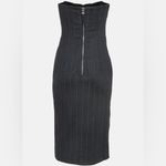 Dolce & Gabbana D&G Grey Pinstripe Gabardine Draped Detail Strapless Mini Dress size S-XS Photo 2
