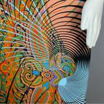 Handmade Kaftan Dress Trippy Print Graphic Maxi Women Lounge Beach V-Neck Caftan Photo 6