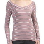 Pink Rose NWT V-Neck Ribbed Knit Top Sz M Photo 0