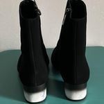 Halston Heritage New in Box Trendy Olga Black Suede Chunky 1.5” Heeled Booties Photo 10