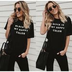 VICI  Black is my Happy Color Graphic Tee Photo 4