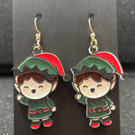 Adorable Christmas Elf Earrings Red Photo 0