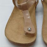 Cordani Gene Thong Wedge Sandal Womens 5.5 Tan Patent Leather Platform Shoes Photo 6