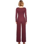 Susana Monaco NWT  Sweetheart Long Sleeve Jumpsuit Malbec Sz Small $258 Photo 2