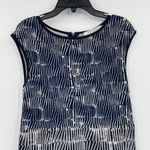 Max Mara  Blue Navy White Print Sheath Stretch Photo 78