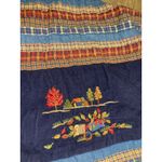 Victoria Jones Vintage Embroidered Corduroy Vest XL/2X Fall Autumn Leaves Cabin Cottage Teacher Photo 3