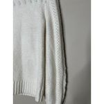 Talbots Ivory White Pearl Beading Cable Knit Sweater Size S Cozy Coquette Core Photo 3