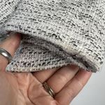 Tahari Size 6 Tweed Blazer Jacket White Black Fringe Stitch Detail V-Neck READ Photo 7