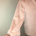 Tularosa Inori Light Pink Faux Fur Coat with Lining throughout. Size XXS. Photo 6