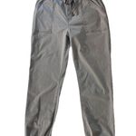 Frye  Jogger Pants Gray Stretch Cotton Drawstring Waist Utility Pockets Women's L Photo 2