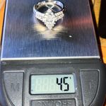 Genuine Moissanite Sterling Silver Ring Size 8 Photo 9