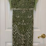 Mac Duggal NWT 4908 Green High Neck Beaded Fringe Fitted Gown Size 6 Photo 7