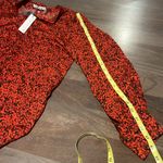 Alice + Olivia Petite Dream Scarlet Silk Blouse Sz L NWT Patterned Blouse Photo 4