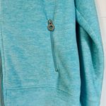 Calvin Klein Women's Fleece Marl Turquoise Jacket Full Zip Mock Neck, Medium Photo 9