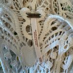 Free People  Yellow Floral High Low Crochet Inset Tank Top Flowy size XS Photo 9