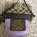 Coach Khaki signature stripe wristlet Photo 10