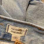Madewell  The Perfect Jean Short Blue Raw Hem Size 27 Photo 7