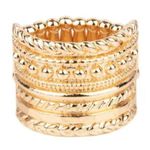 Paparazzi Stacked Odds Gold Ring (107) Photo 1