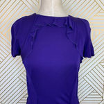 Karen Millen Ruffle Evening Wiggle Purple Dress Photo 1