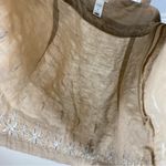 Old Navy VTG Old‎ Navy Y2K Beige Linen Cotton Embroidered Tank Babydoll Medium Coquette Photo 2