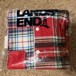 Lands' End NWT Red, Green, Yellow, Blue, and White Land’s End Button Up Flannel Nightshirt Photo 5
