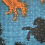 Jane and Delancey  Teal Horse Print Button Up Shirt Boho Western Long Sleeve Sz XL Photo 7