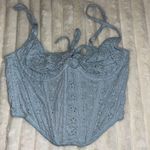 PacSun Baby Blue Floral Corset Top Photo 1